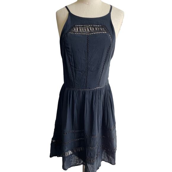 Sam Edelman Black Lace Crochet Trim Dress - Picture 5 of 15